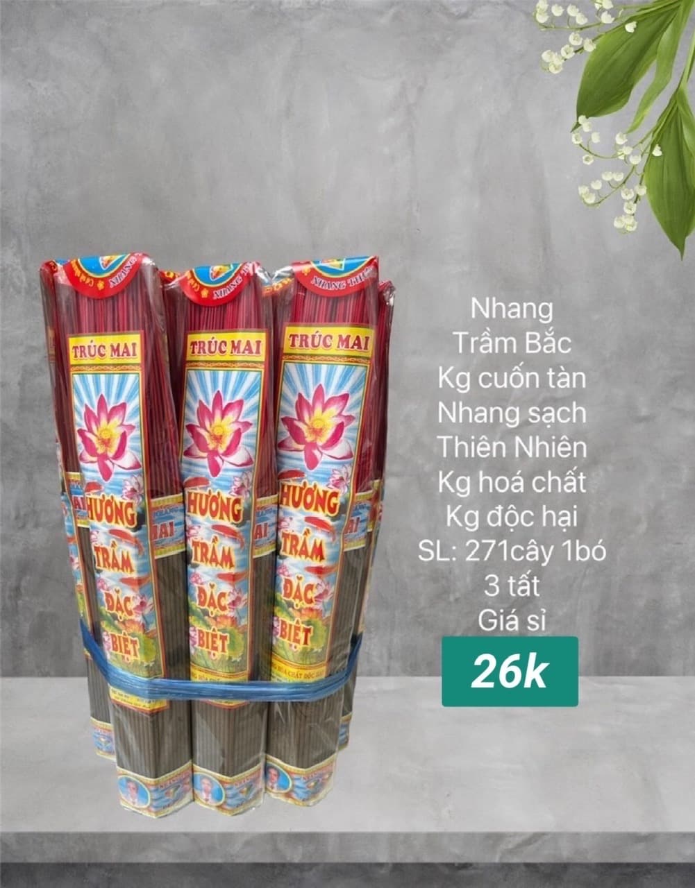 nhang trầm bắc 271 cây